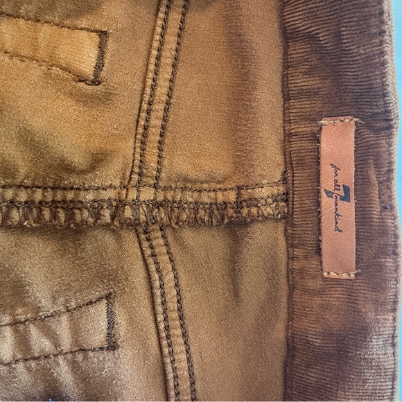 7 For All Mankind Women’s Brown Corduroy Pants 27 skinny cut - Picture 7 of 7